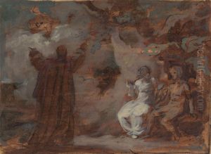 Prospero Conjuring a Masque for Ferdinand and Miranda by Robert Smirke