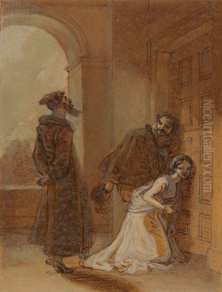 Feste, as Sir Topas, addressing Malvolio - view 1