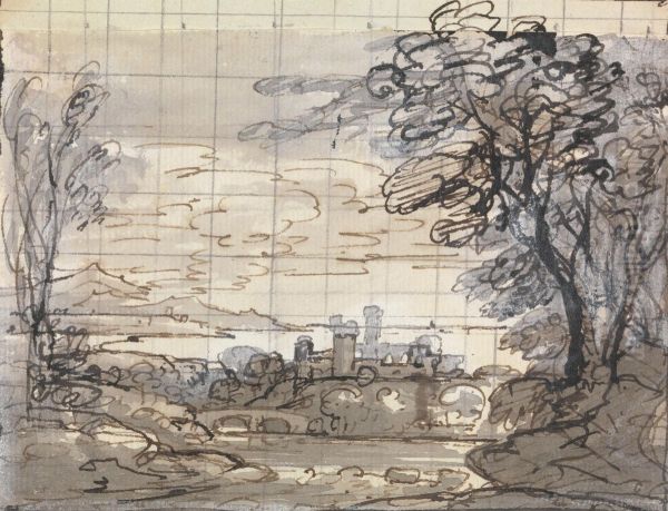 River with Castle and Bridge - view 1