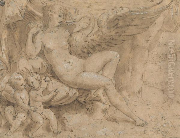 Leda and the Swan - view 1