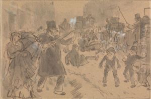 Street Scene by Charles Keene
