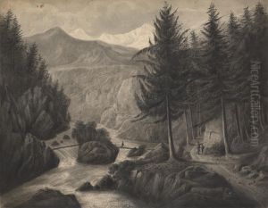 On the Zwcilutzen - Near Interlaken/ Canton of Berne/ The Jungfrau in the Distance