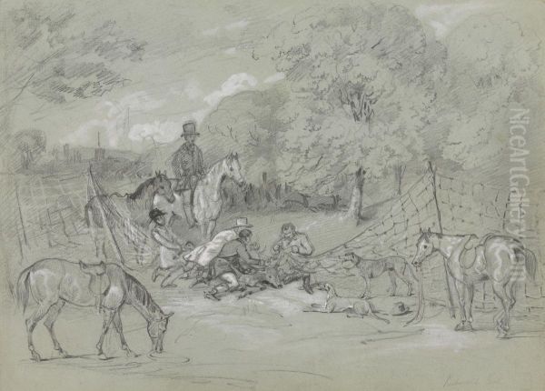 Netting Deer in Richmond Park - view 1