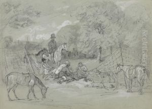 Netting Deer in Richmond Park by George Hayter
