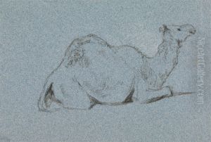 A Camel Resting, Side View to the Right by George Jones