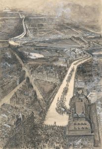 Bird's Eye View of [Queen Victoria's Funeral] Procession by Henry William Brewer
