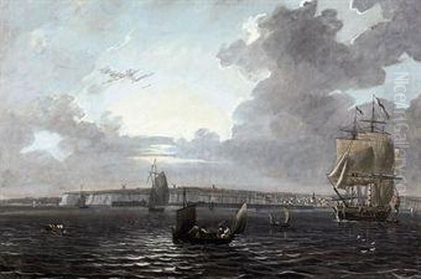 An English Man-o'war And Other Shipping Off Ramsgate - view 1
