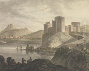 Castle with Figures in a Classical Landscape Castle with Figures in a Classical Landscape