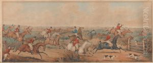 The Leicestershire Hunt - A Struggle for the Start by Henry Thomas Alken