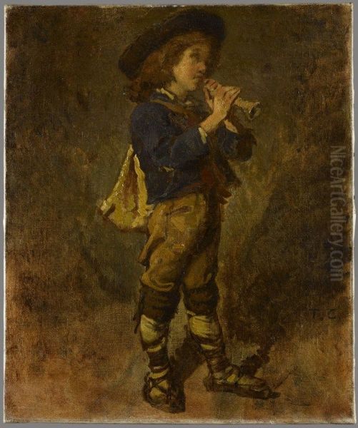 Young italian playing the flute - view 1