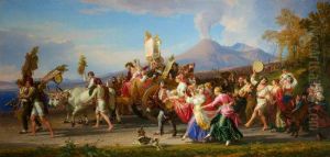 The Festa of the Madonna dell'Arco at Naples by Penry Williams