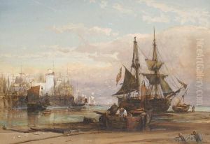 On Scarborough Sands - Sunset by William James Callcott