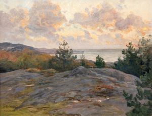 Cliffs by the shore by Berndt Lindholm