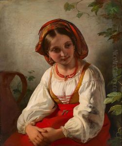 Young Italian Girl by Friedrich von Amerling
