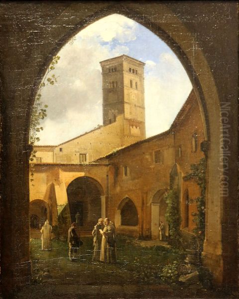 Vue d'un cloitre des chartreux avec campanile. - view 1