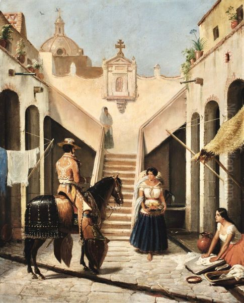 Chinaco e india en patio mexicano - view 1