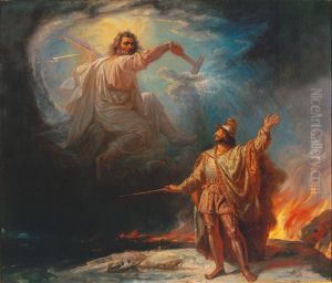 Lemminkainen tulisella jarvella by Robert Wilhelm Ekman