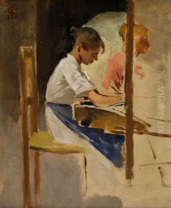 Studio per Le bigherinaie by Telemaco Signorini