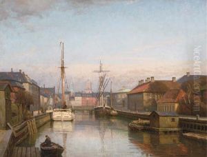 Frederiksholms Kanal with the Church of Our Lady in the distance.