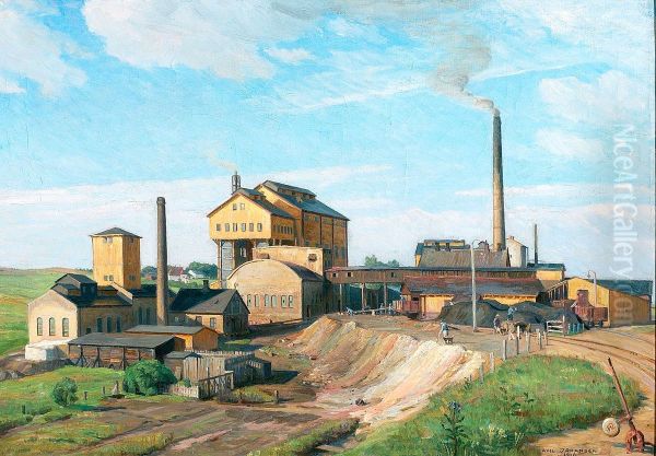 The fertilizer and acid factory at Mundelstrup, Denmark. - view 1