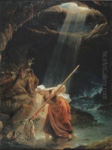 Lemminkainen's Mother at Tuonela by Robert Wilhelm Ekman
