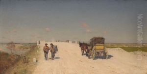 The road from Naples to Brindisi by Giuseppe de Nittis