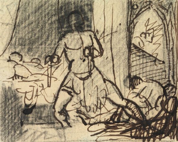 Study of Fugures in a Dramatic Scene - view 1