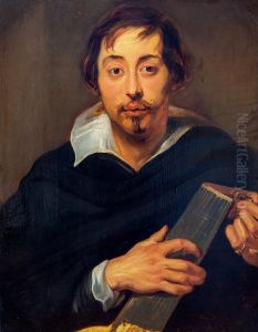 Portrait of an unknown man tuning his lute