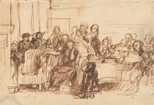 Sketch for "Reading the Will" by David Wilkie