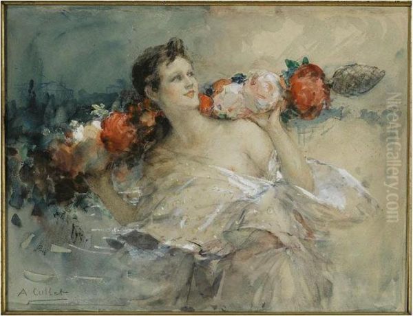 Portrait De Jeune Fille Aux Roses - view 1