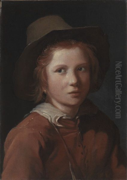 A young boy with a hat - view 1