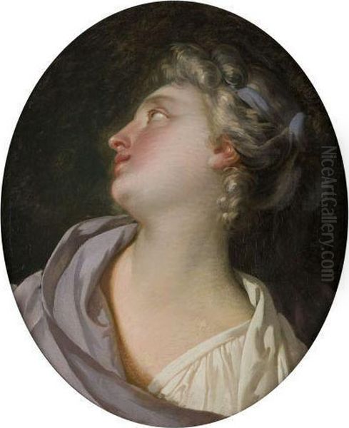 Etude De Tete De Femme De Profil - view 1
