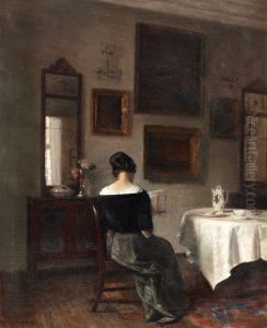 At the breakfast table by Carl Holsoe