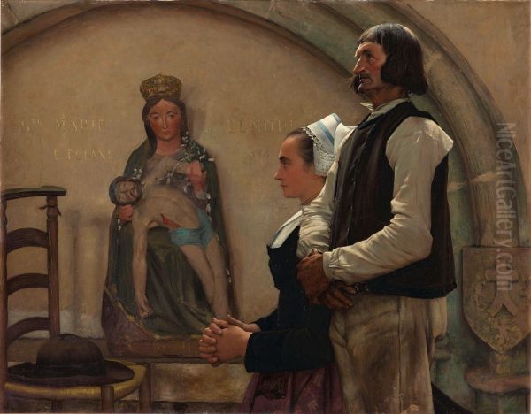 Bretons in prayer - view 1