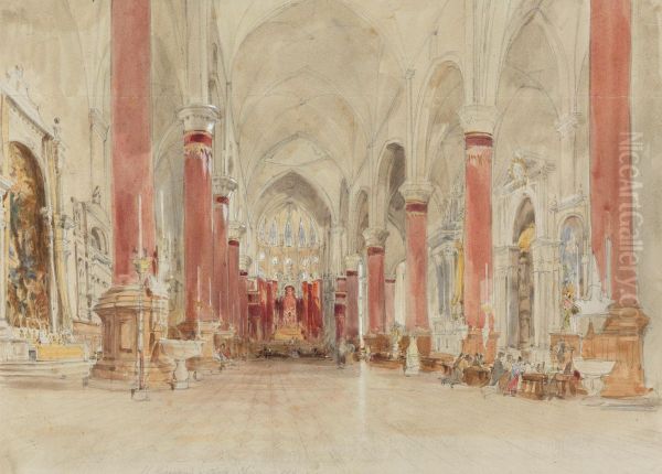 Interior of the Church of San Giovanni e Paolo, Venice - view 1