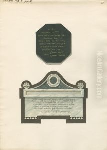 Memorial to Henrici Hawley and Another to Henry, John and Thomas Whitehead from Brentford Church by Daniel Lysons