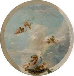 Putti Dans Les Nuees by Antoine-Francois Callet