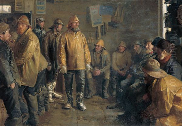 "I kobmandens bod en vinterdag nar der ikke fiskes" - view 1