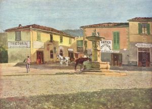 View of the "Piazzetta" (little square) of Settignano