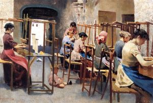 Le bigherinaie by Telemaco Signorini