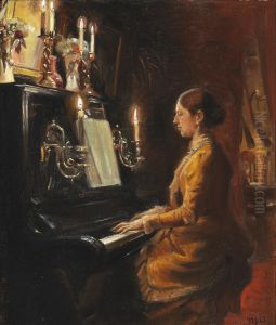 Anna at the piano.