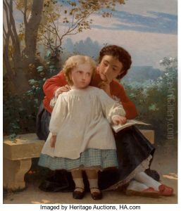 A reading lesson by Leon Bazille Perrault