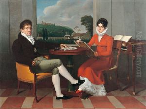 Double portrait of the composer Gaspare Spontini and his wife Celeste