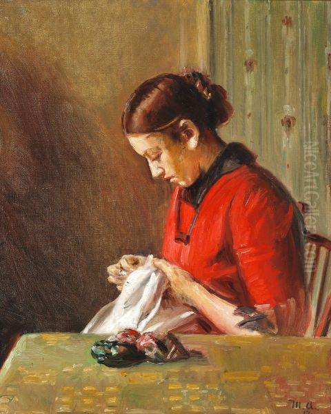 At the needlework. - view 1