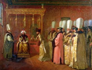 Audience of Charles Gravier Comte de Vergennes with The Sultan Osman III in Constantinople 1755 by Antoine de Favray