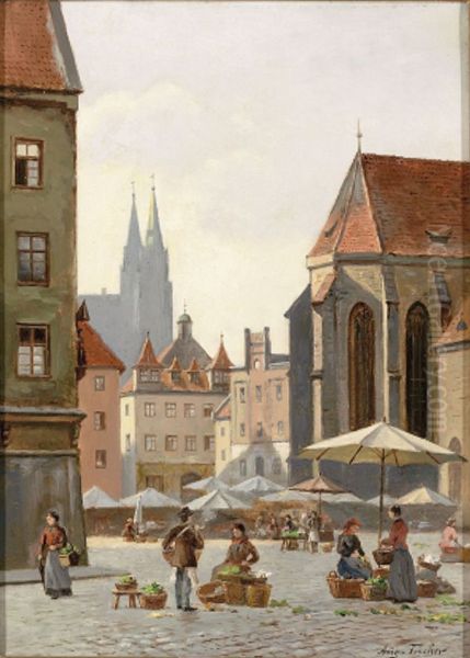The Fruit Market in Nuremberg. - view 1