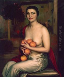 La nina de las naranjas by Julio Romero De Torres