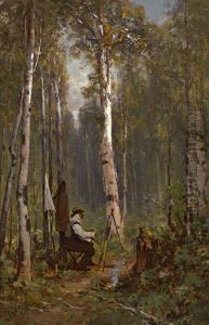 The artist at his easel