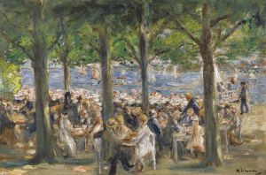Beer garden near theHavelunder trees by Max Liebermann