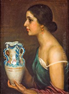 Retrato de la bailaora Conchita Triana by Julio Romero De Torres